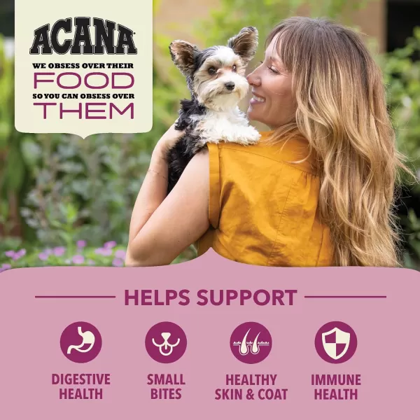imageACANA Wholesome Grains Dry Dog Food Red Meat and Grains Gluten Free Beef Pork and Lamb Recipe 225lbSmall Breed 115 Pound Pack of 1