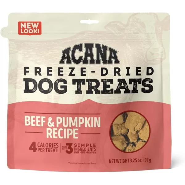 imageACANA High Protein Biscuits Dog Treats Crunchy Chicken Liver Recipe 9ozFreezeDried Treats Beef amp Pumpkin 325oz