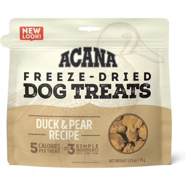 imageACANA High Protein Biscuits Dog Treats Crunchy Chicken Liver Recipe 9ozFreezeDried Treats Duck amp Pear 125oz