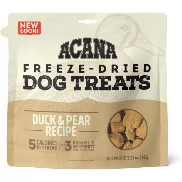 imageACANA High Protein Biscuits Dog Treats Crunchy Chicken Liver Recipe 9ozFreezeDried Treats Duck amp Pear 325oz