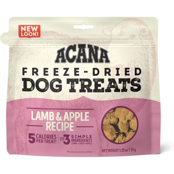 imageACANA High Protein Biscuits Dog Treats Crunchy Chicken Liver Recipe 9ozFreezeDried Treats Lamb amp Apple 125oz