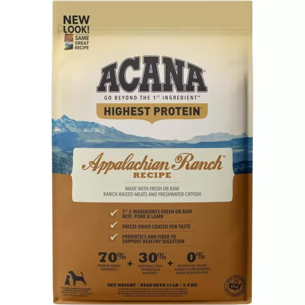 imageACANA Highest Protein Grasslands Grain Free Dry Dog Food 13lbAppalachian Ranch 13 lb