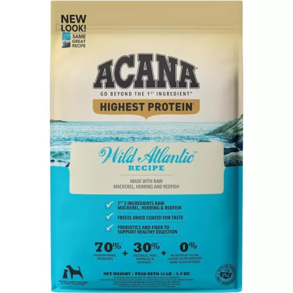 imageACANA Highest Protein Grasslands Grain Free Dry Dog Food 13lbWild Atlantic 13 Pound Pack of 1