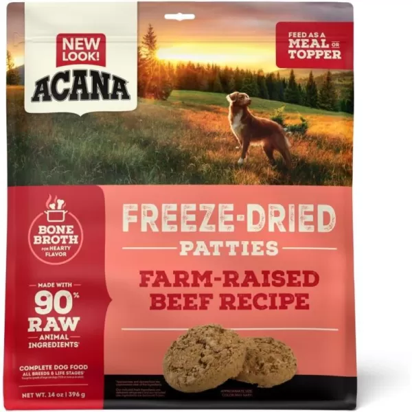 imageACANA Premium Chunks Wet Dog Food Beef Recipe in Bone Broth 128oz Case of 12FreezeDried Food Beef 14 Ounce Pack of 1