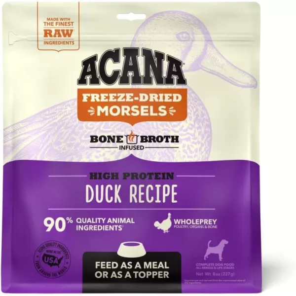 imageACANA Premium Chunks Wet Dog Food Beef Recipe in Bone Broth 128oz Case of 12FreezeDried Food Duck 8 Ounce Pack of 1