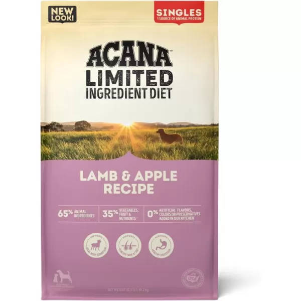 imageACANA Singles Limited Ingredient Dry Dog Food Grain Free Lamb amp Apple Dog Food Recipe 13lbGrainFree Lamb amp Apple 225 Pound Pack of 1