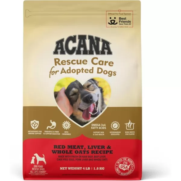 imageACANA Wholesome Grains Dry Dog Food Red Meat and Grains Gluten Free Beef Pork and Lamb Recipe 225lbRed Meat Rescue Care 4 Pound Pack of 1