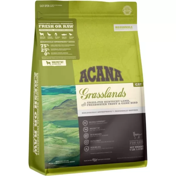 imageAcana Dry Cat Food Homestead Harvest Chicken Turkey and Duck 10lbGrasslands 4 Pound Pack of 1
