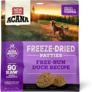 imageACANA Freeze Dried Dog Food Meal ampamp Topper Grain Free High Protein FarmRaised Beef Recipe 14ozDuck Patties