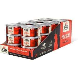 imageACANA PREMIUM PATE Wet Cat Food Salmon and Chicken in Bone Broth Recipe 3 oz Case of 24Beef  Chicken  Tuna