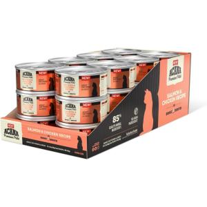 imageACANA PREMIUM PATE Wet Cat Food Salmon and Chicken in Bone Broth Recipe 3 oz Case of 24Salmon  Chicken