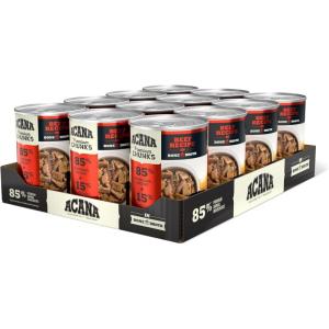 imageACANA Premium Chunks Wet Dog Food Pork Recipe in Beef Bone Broth and Lamb Liver 128oz Case of 12Beef