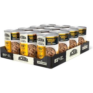 imageACANA Premium Chunks Wet Dog Food Pork Recipe in Beef Bone Broth and Lamb Liver 128oz Case of 12Poultry