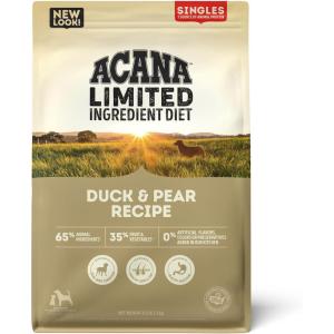 imageACANA Singles Limited Ingredient Dry Dog Food Grain Free Lamb ampamp Apple Dog Food Recipe 225lbDuck  Pear