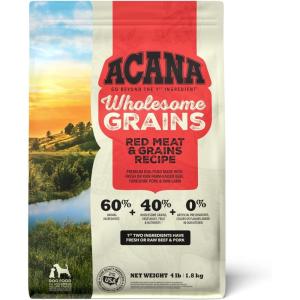 imageACANA Wholesome Grains Dry Dog Food Large Breed Adult Recipe Poultry Dog Food 225lbRed Meat