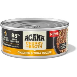 imageACANA Chunks in Broth Chicken ampamp Tuna Recipe 55oz case of 6 cans